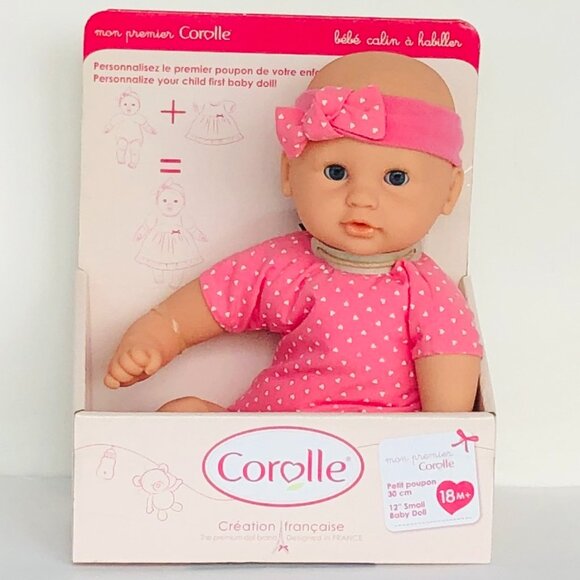 New in Box-Corolle Mon Premier Bebe Calin Baby Doll Pink 12" - Picture 4 of 12